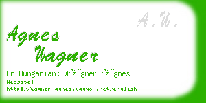 agnes wagner business card